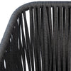 Alfina Grey Rope and Black Powder Coat Frame Finish Outdoor Dining Chair Model DOV18822