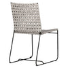 Ezra Grey Rope with Black Powder Coated Frame Outdoor Dining Chair Model DOV18823