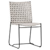 Ezra Grey Rope with Black Powder Coated Frame Outdoor Dining Chair Model DOV18823