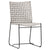 Ezra Grey Rope with Black Powder Coated Frame Outdoor Dining Chair Model DOV18823