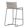 Ezra Grey Rope with Black Powder Coated Frame Outdoor Counter Stool Model DOV18823CS