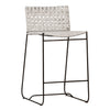 Ezra Grey Rope with Black Powder Coated Frame Outdoor Counter Stool Model DOV18823CS