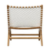 Mario Natural Wood Finish and White Rope Outdoor Occasional Chair Model DOV18826WH