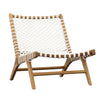 Mario Natural Wood Finish and White Rope Outdoor Occasional Chair Model DOV18826WH