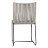 Abel Taupe Rope and Black Powder Coated Iron Outdoor Dining Chair Model DOV18828