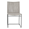 Abel Taupe Rope and Black Powder Coated Iron Outdoor Dining Chair Model DOV18828