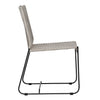 Abel Taupe Rope and Black Powder Coated Iron Outdoor Dining Chair Model DOV18828