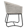 Fermin Grey Rope with Black Powder Coated Frame and Cushioned Seat Outdoor Dining Chair Model DOV18829