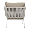 Alfina Grey Rope And White Powder Coat Frame Finish Outdoor Occasional Chair Model DOV18830