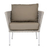 Alfina Grey Rope And White Powder Coat Frame Finish Outdoor Occasional Chair Model DOV18830