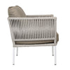 Alfina Grey Rope And White Powder Coat Frame Finish Outdoor Occasional Chair Model DOV18830