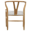 Jerico White and Grey Rope with Natural Wood Finish Outdoor Dining Chair Model DOV18833