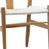 Jerico White and Grey Rope with Natural Wood Finish Outdoor Dining Chair Model DOV18833