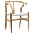 Jerico White and Grey Rope with Natural Wood Finish Outdoor Dining Chair Model DOV18833