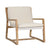 Moretti Natural and Ivory Upholstery Outdoor Occasional Chair Model DOV18837