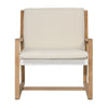 Moretti Natural and Ivory Upholstery Outdoor Occasional Chair Model DOV18837