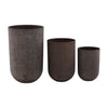 Elya Antique Brown Finish Planter Set Of 3Model DOV19257-AQBR