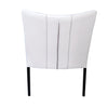 Barrow White Fabric and Black Metal Legs Outdoor Occasional Chair Model DOV19513