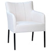 Barrow White Fabric and Black Metal Legs Outdoor Occasional Chair Model DOV19513