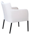 Barrow White Fabric and Black Metal Legs Outdoor Occasional Chair Model DOV19513