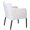 Barrow White Fabric and Black Metal Legs Outdoor Occasional Chair Model DOV19513