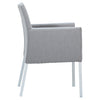 Norman Grey Fabric and White Frame Outdoor Dining Chair Model DOV19522