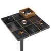 Lucy Black and Brass Tic-Tac-Toe Side Table Model DOV22023-BLCK