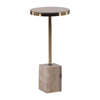 Inara Natural and Brass Side TableModel DOV22029-NATL