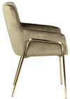 Clement Olive Green Fabric and Brass Metal Legs Dining ChairModel DOV22500