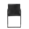 Failon Black Leather Finish and Antique Black Metal Dining ChairModel DOV23000