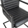 Failon Black Leather Finish and Antique Black Metal Dining ChairModel DOV23000