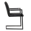 Failon Black Leather Finish and Antique Black Metal Dining ChairModel DOV23000