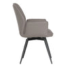 Nesbit Grey and Black Powder Coated Legs Dining ChairModel DOV23012