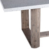 Durano White Terrazzo and Antique Wood Wash Finish Outdoor Dining Table Model DOV24015