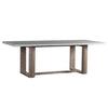 Durano White Terrazzo and Antique Wood Wash Finish Outdoor Dining Table Model DOV24015