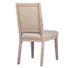 Rafael Light Warm Wash Finish and Sand Color Fabric Dining ChairModel DOV24045