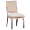 Rafael Light Warm Wash Finish and Sand Color Fabric Dining ChairModel DOV24045