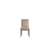 Rafael Light Warm Wash Finish and Sand Color Fabric Dining ChairModel DOV24045