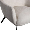 Garza Cream Upholstery with Matte Black Legs Occasional ChairModel DOV24069