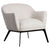 Garza Cream Upholstery with Matte Black Legs Occasional ChairModel DOV24069