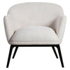 Garza Cream Upholstery with Matte Black Legs Occasional ChairModel DOV24069