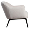 Garza Cream Upholstery with Matte Black Legs Occasional ChairModel DOV24069