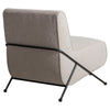 Roland Light Sand Upholstery with Matte Black Metal Legs Occasional ChairModel DOV24071