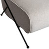 Roland Light Sand Upholstery with Matte Black Metal Legs Occasional ChairModel DOV24071