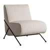 Roland Light Sand Upholstery with Matte Black Metal Legs Occasional ChairModel DOV24071