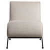 Roland Light Sand Upholstery with Matte Black Metal Legs Occasional ChairModel DOV24071