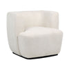 Karl Cream Upholstery with Black Base Occasional ChairModel DOV24086