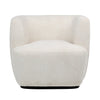 Karl Cream Upholstery with Black Base Occasional ChairModel DOV24086