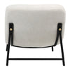 Stephen Cream Upholstery with Matte Black Metal Legs Occasional ChairModel DOV24088