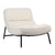 Stephen Cream Upholstery with Matte Black Metal Legs Occasional ChairModel DOV24088